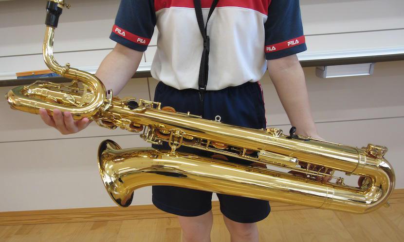 肺活量が必要なバリトンサックス。上級生と下級生で一緒に練習できるようにしたい!