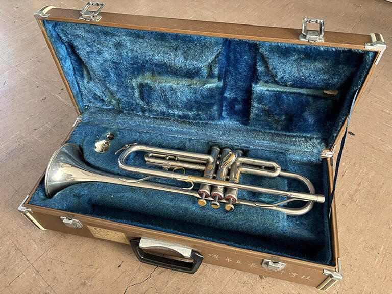 【トランペット】長年の部員の努力で摩耗し、何度も修理を繰り返してきましたが、古くなり思うように演奏ができません