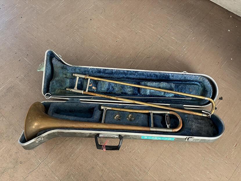【トロンボーン】長年の部員の努力で摩耗し、何度も修理を繰り返してきましたが、古くなり思うように演奏ができません