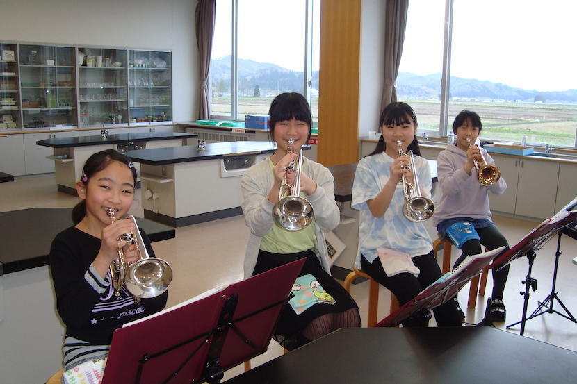 【秋田県湯沢市】寄贈していただいたコルネットを使いながら、これからもいい演奏ができるようにがんばります。