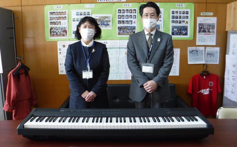 【茨城県鹿嶋市】でんしピアノをいただきとてもうれしいです。大切につかいます。