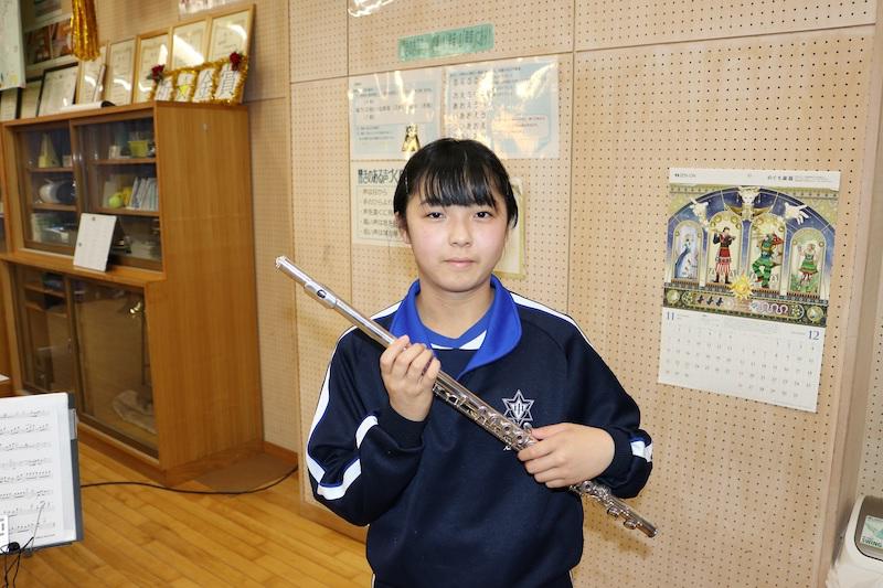 【茨城県行方市】寄付していただいた楽器はフルートパート全員で大切に使っていきます。