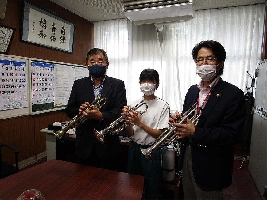 【茨城県鹿嶋市】いただいたトランペットで最高の音を奏でていきたいと思います。